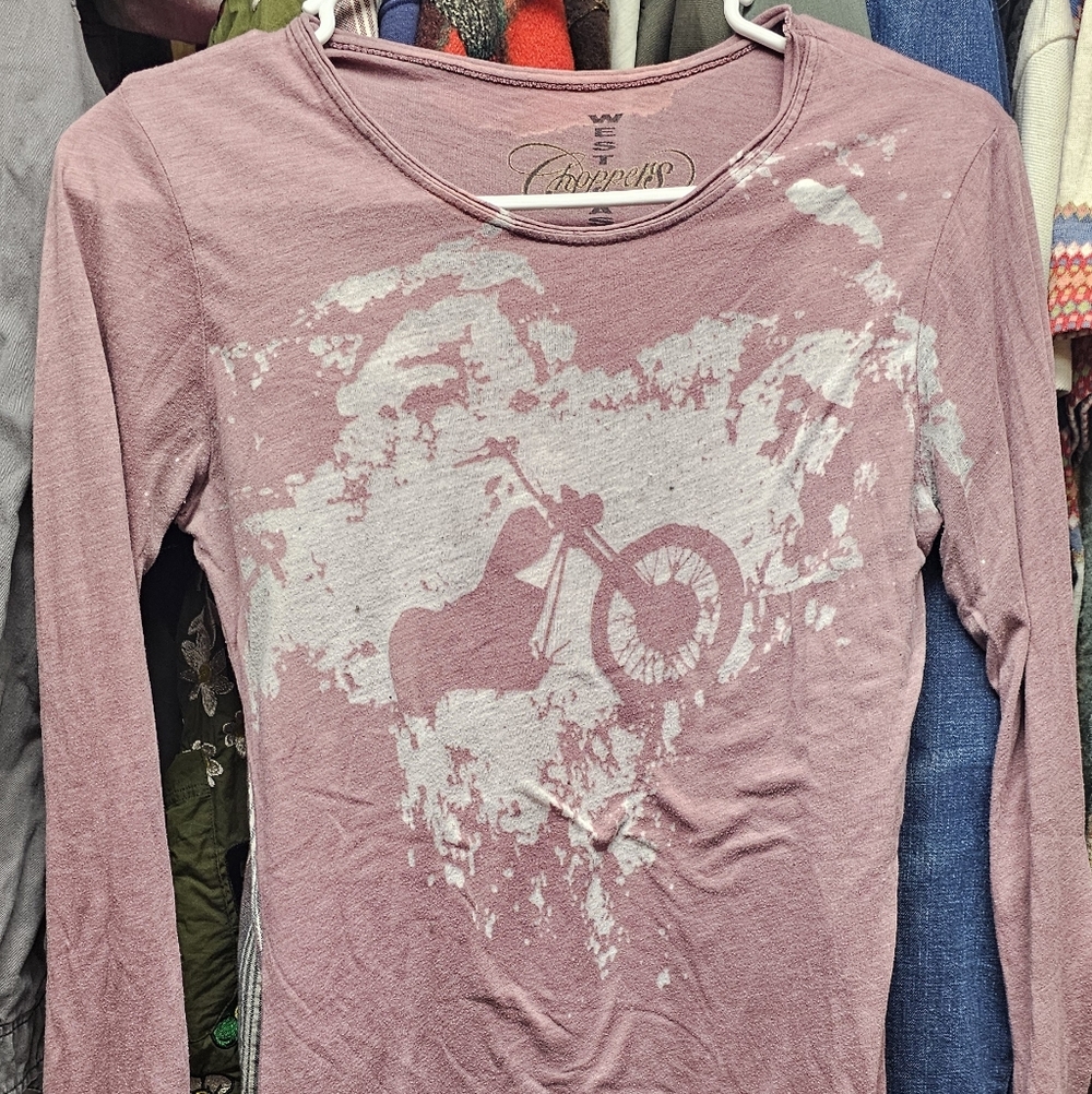 West Coasy Choppers Gold Line Grunge Y2k Long Sleeve